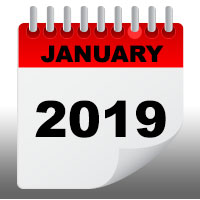 Jan 2019 calendar